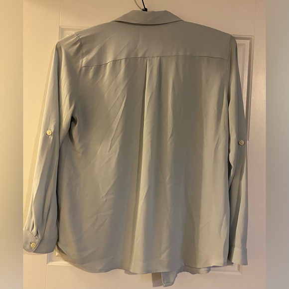 Loft petites light blue button up women’s shirt - Picture 2 of 7